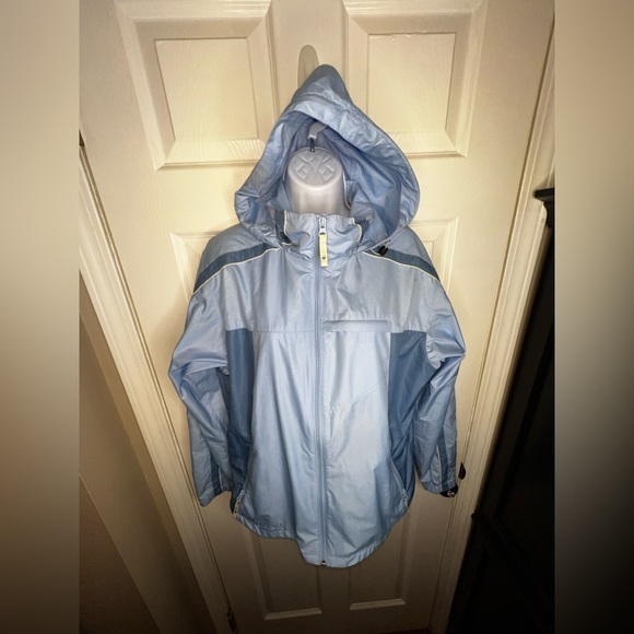 Columbia Sportswear Company Jackets & Blazers - Columbia Women’s Large XCO Blue Lightweight Softshell Jacket Full Zip L Hood